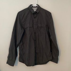 Mens size small gray dress shirt, Calvin Klein